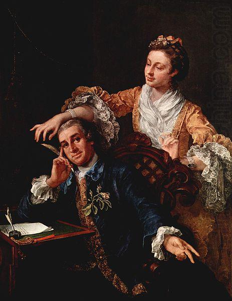 William Hogarth David Garrick with His Wife china oil painting image